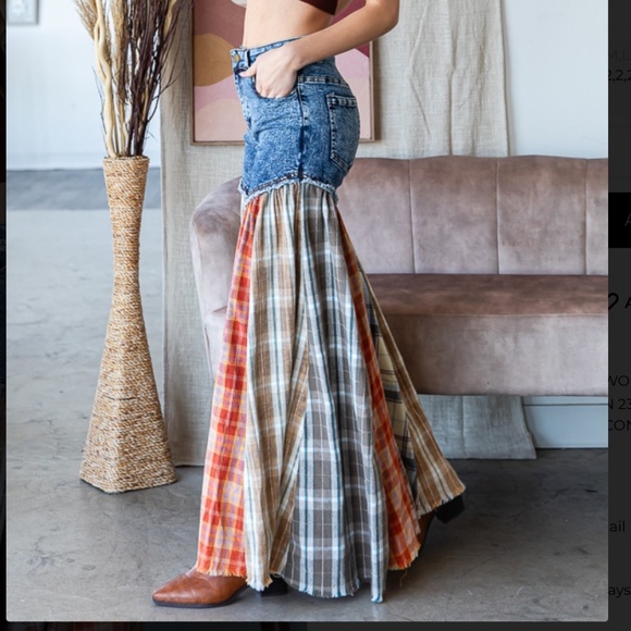 Oli and Hali “ Anchorage “ OLI & HALI Fabric Flare JEAN PANTS SR1 - Picture 3 of 6